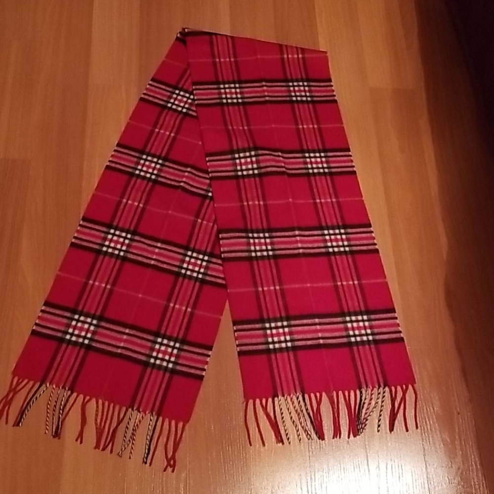 Red plaid scarf